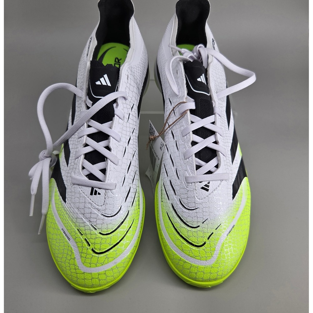 Adidas Predator League TF Soccer Cleats Mens 9.5 White Solar Yellow JI1132 Turf